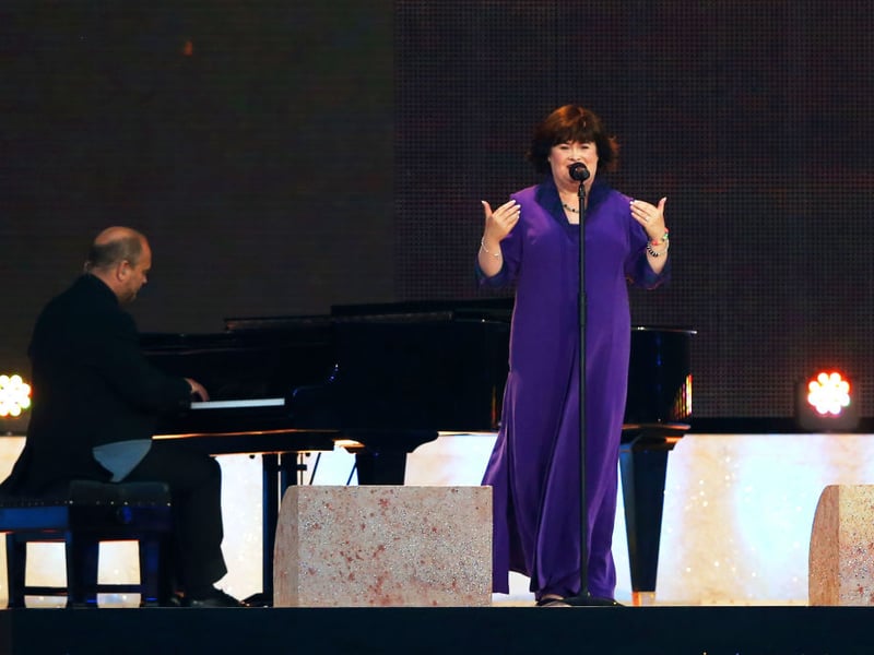 Britain's Got Talent star Susan Boyle was another big name to make an appearance.