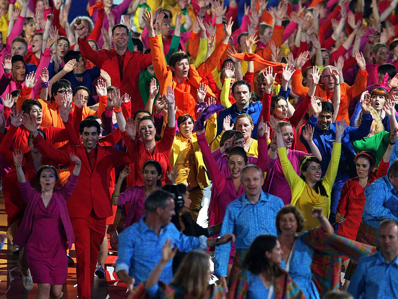 The ceremony was a colourful affair.
