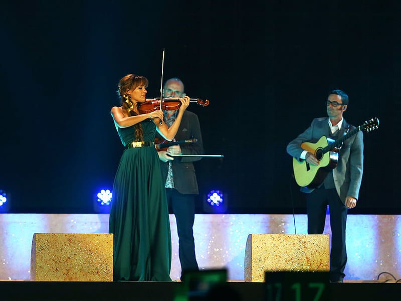 Superstar violinist Nicola Benedetti performed at the ceremony.