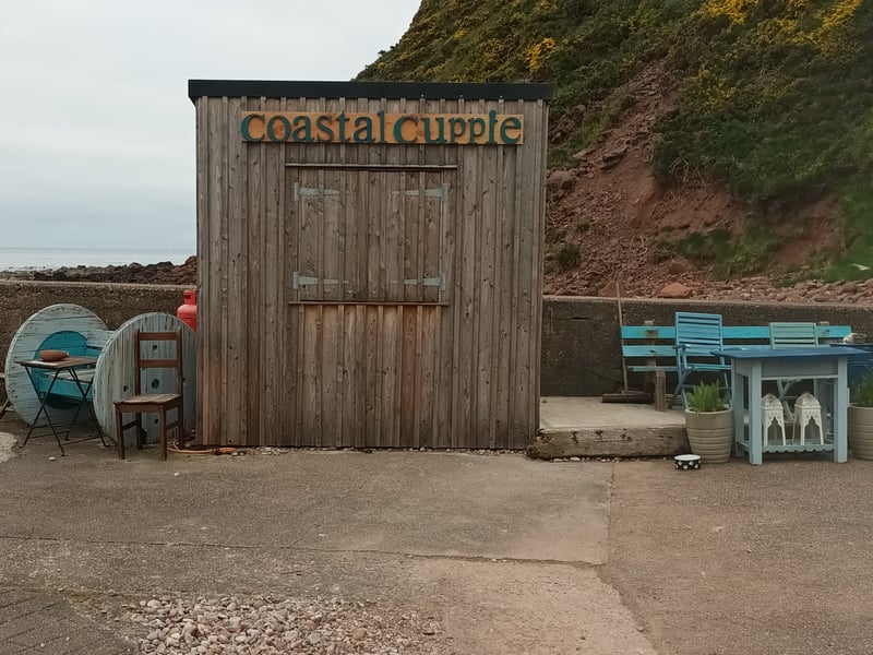 This unassuming "shabby chic shack" at Pennan Harbour will service all your coffee and cake needs.