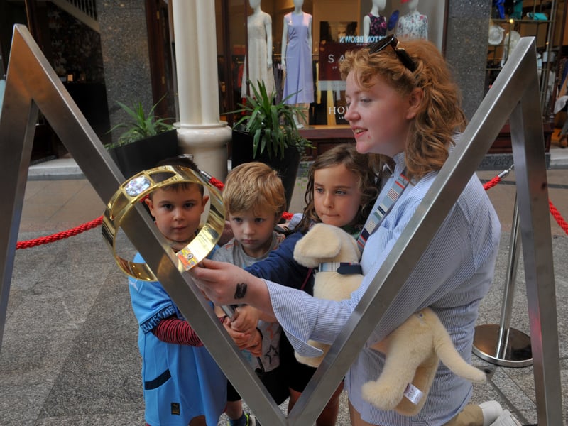 Lily Kenwick plays the Super Tax game in Victoria Quarter.