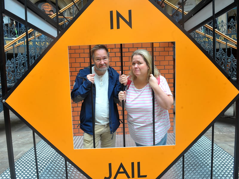 The brand new immersive experience has taken over Leeds. Norwegian visitors Merete and Anders Bjorknes find themselves in jail in the Corn Exchange.