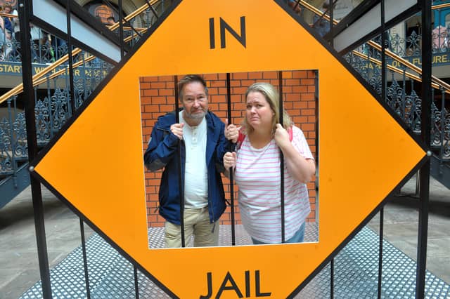 The brand new immersive experience has taken over Leeds. Norwegian visitors Merete and Anders Bjorknes find themselves in jail in the Corn Exchange.
