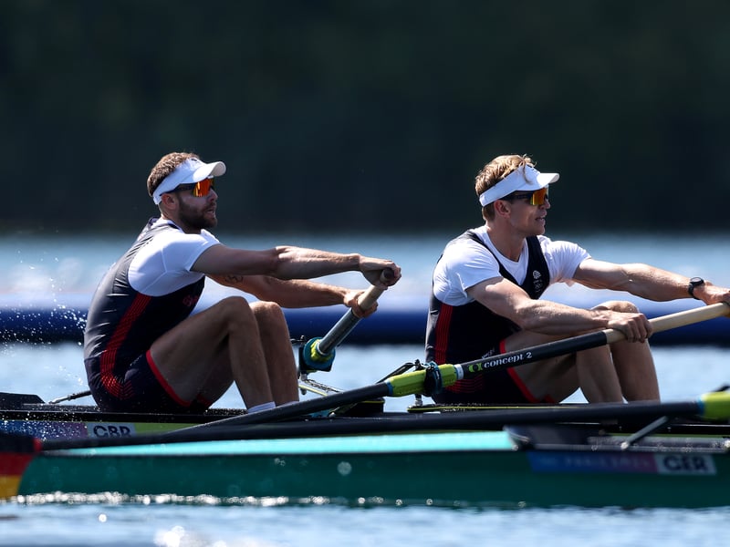 The Team GB rowers took the silver medal for men's pair.
