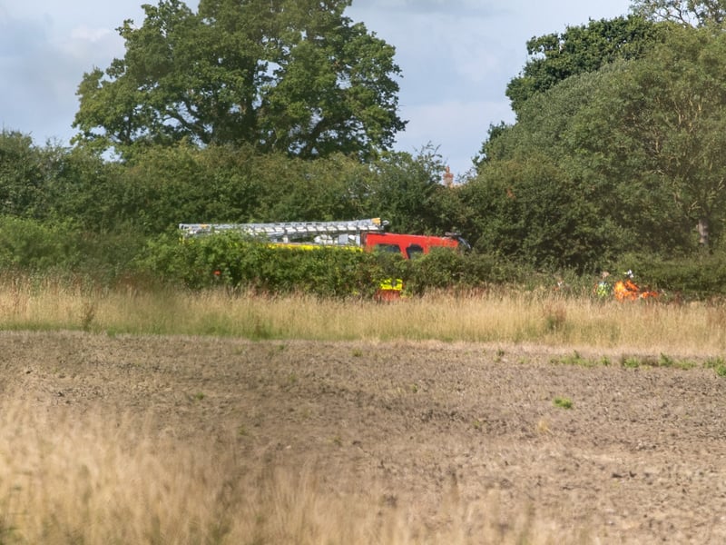 A two-seater light aeroplane with two occupants had crashed in a field