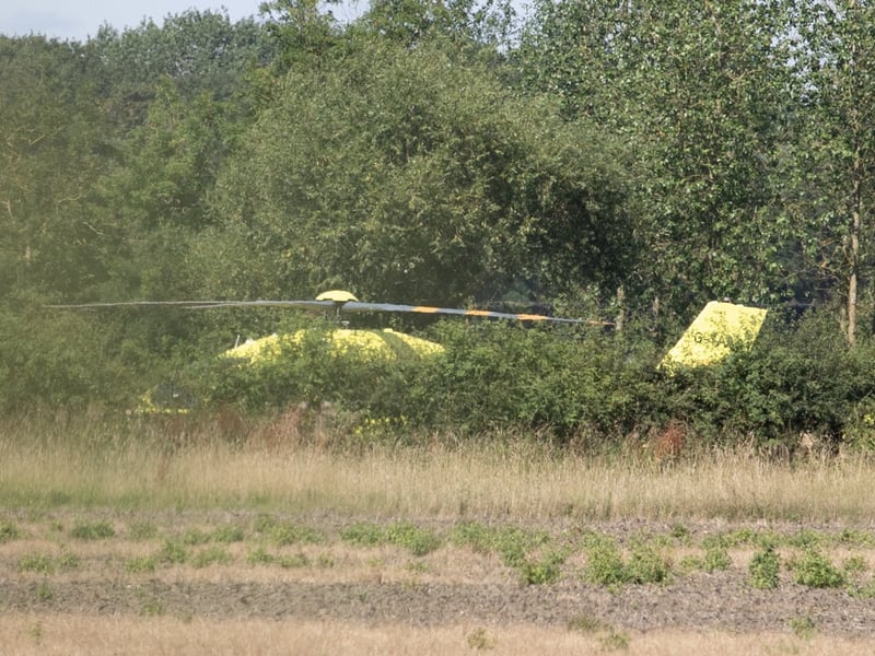 The air ambulance was called out to the scene