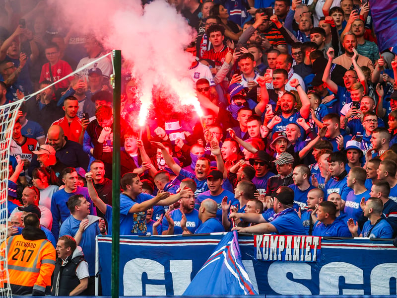 Rangers fans before the game against Birmingham City.