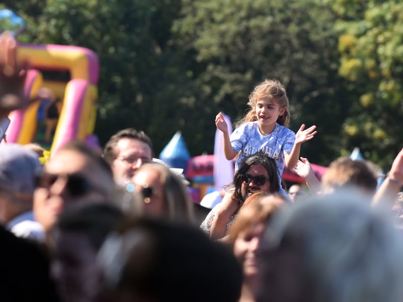 People of all ages turned out to watch Sister Sledge and get involved in the entertainment.