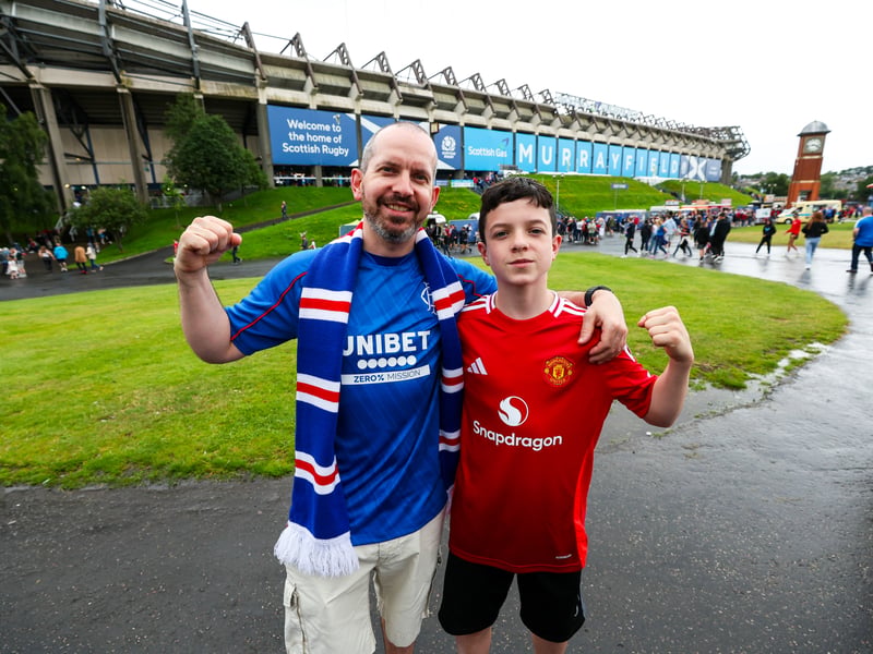 Rangers and Man Utd Fans during a pre-season friendly match between the teams at Murrayfield.