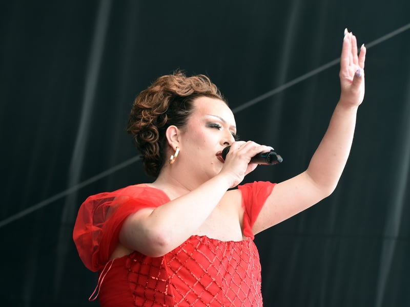 The Bobby Dazzlers were among the support acts on Sunday afternoon.