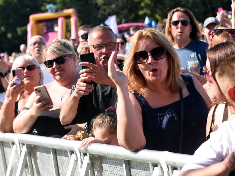 Many ensured to capture the moment on their phones.