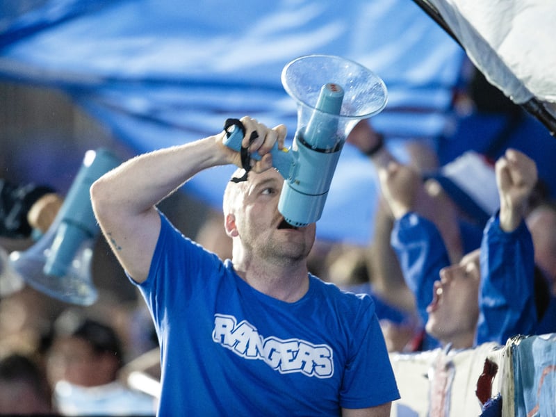 The supporters get the chants going at St. Andrew's.