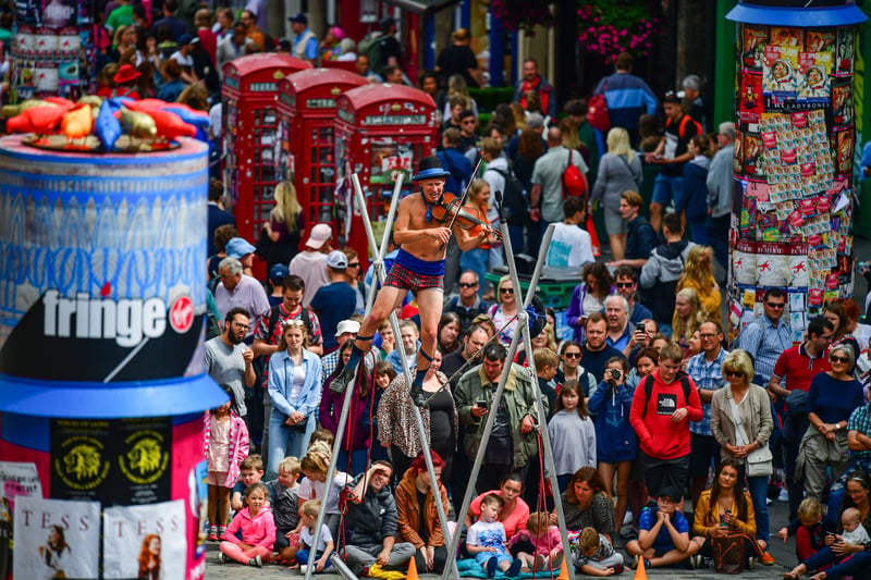 Throughout the Edinburgh Festival Fringe you can enjoy a walk down the Royal Mile where you can catch snippets from many of the shows, alongside plenty of street performers, jugglers, magicians and the dreaded human statues. Just make sure you aren't in a hurry and don't mind having promotional fliers thrust at you by over-enthusiastic performers. The main thing is it's all free - and one of the first stops for families with children.