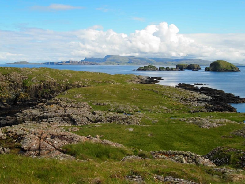 Fladda-Chuain is an unspoilt and uninhabited 27-hectare island on the west coast of Scotland that has come up for sale. The view in this photo is looking to the south east of the island.