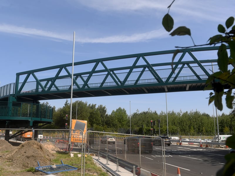 The new footbridge will be 43.5 metres long and three metres wide.