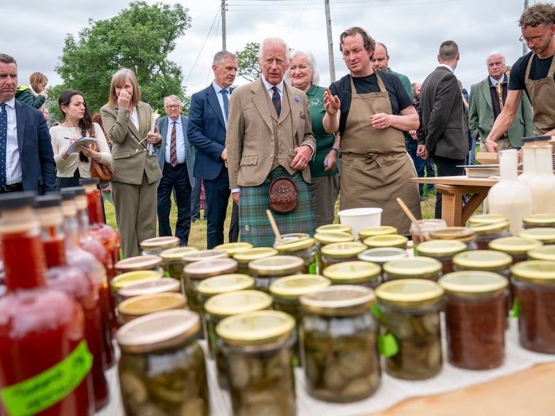 King Charles III during his visit to the Forsinard Flows Visitor Centre