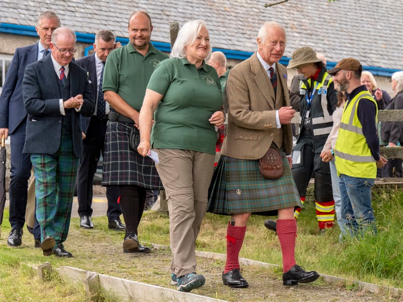 King Charles III during his visit to the Forsinard Flows Visitor Centre