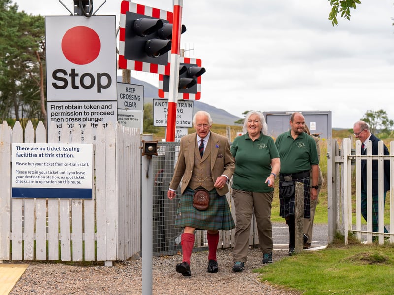 King Charles III during his visit to the Forsinard Flows Visitor Centre