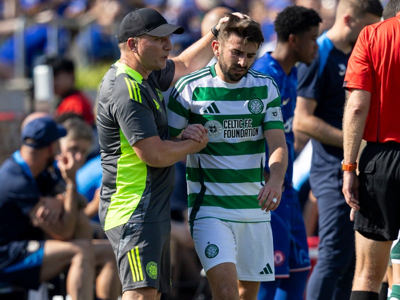 The Scotland international looked fit and prepared after featuring in the club's pre-season tour of America. He's Rodgers' first choice left-back and will be in the back four this weekend.