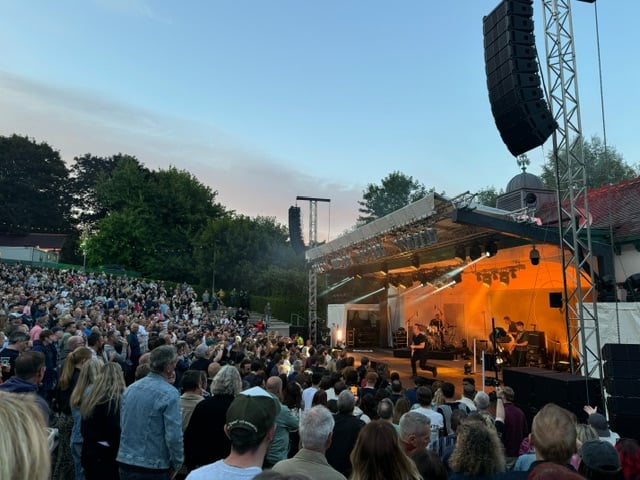 Future Islands take to the stage.