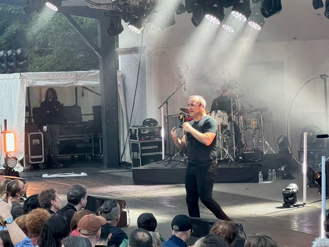 Future Islands played a career-spanning 23 song set.