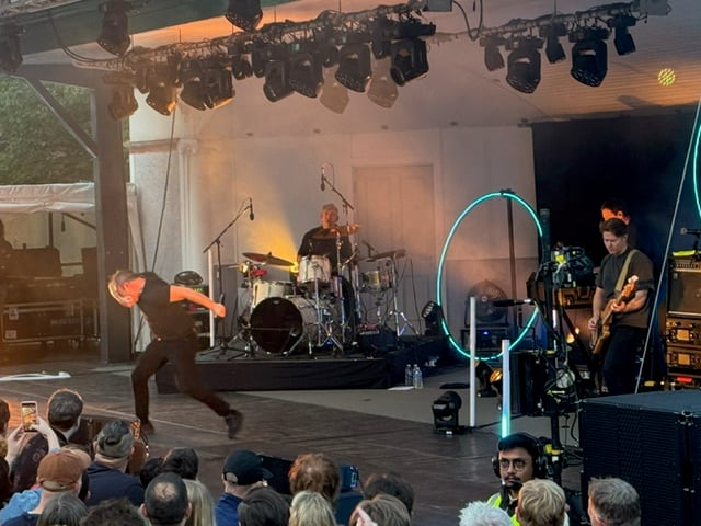 Frontman Samuel T. Herring displayed plenty of the dance moves for which he has become famous.