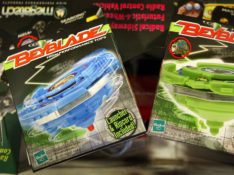 Remember when spinning tops got a mega-cool rebrand with Beyblades? The hours we lost battling our friends - and bonus points if you remember the cartoon! 