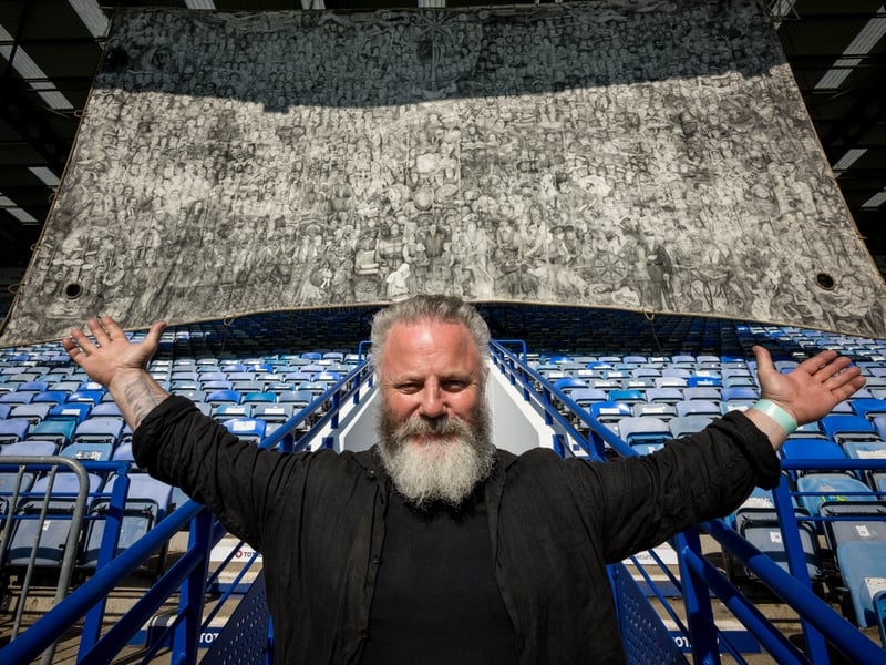 Pete said: "It was incredibly important for me to showcase this sail at a club that I love deeply. Portsmouth FC has always been a significant part of my life, and to see this artwork unveiled at Fratton Park is a dream come true."