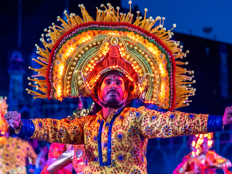 Teamwork Arts India perform on the Esplanade