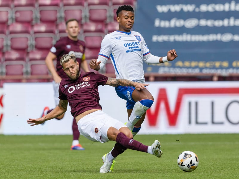 The Englishman's main aspect of his game is pushing forward, but he was part of a two-man defensive midfield unit and did very well, snapping into tackles and making Hearts very competitive in that area. Came off late on for debutant Malachi Boateng.