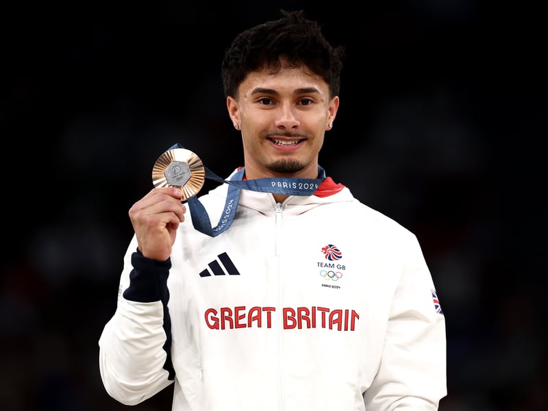Jarman took the bronze award during the artistic gymnastics men's floor exercise final on day eight of the Paris Olympics 2024.