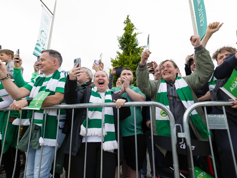 Celtic fans welcome back the squad for 24/25 campaign.