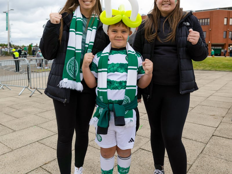 Celtic fans outside the ground before the 4-0 win over Kilmarnock.