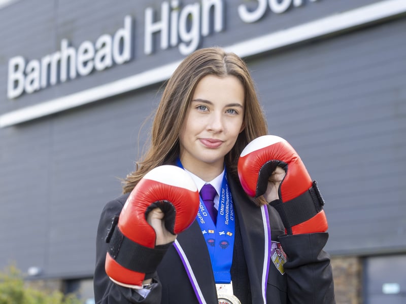 Two-time world kickboxing champion Lauren Kee has secured 5 Highers despite sitting exams whilst abroad competing