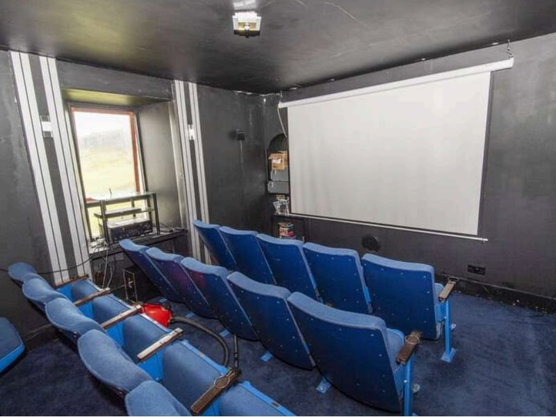 The property is home to a private cinema that can accommodate 20 people