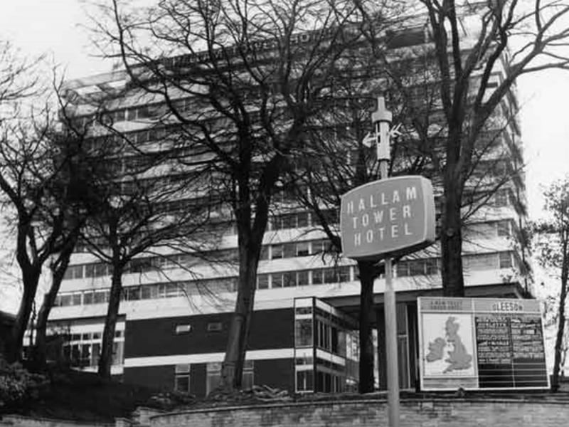 Hallam Tower Hotel, on Fulwood Road, Broomhill, Sheffield, in March 1965