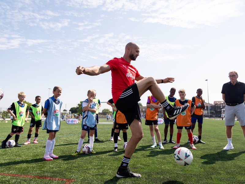 Harry Redknapp shocked youngsters at a football summer camp at Portsmouth’s training ground, the John Jenkins Stadium. 