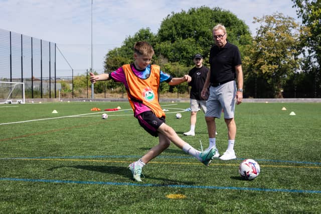 Harry Redknapp shocked youngsters at a football summer camp at Portsmouth’s training ground, the John Jenkins Stadium.