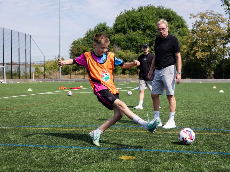 Harry Redknapp shocked youngsters at a football summer camp at Portsmouth’s training ground, the John Jenkins Stadium. 