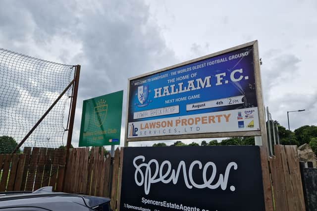 Hallam FC play at the world’s oldest football ground, on Sandygate Road, near Crosspool. Photo: David Kessen, Iconic Media