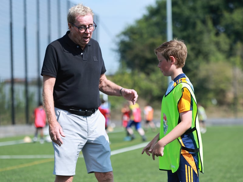 Harry Redknapp shocked youngsters at a football summer camp at Portsmouth’s training ground, the John Jenkins Stadium. 