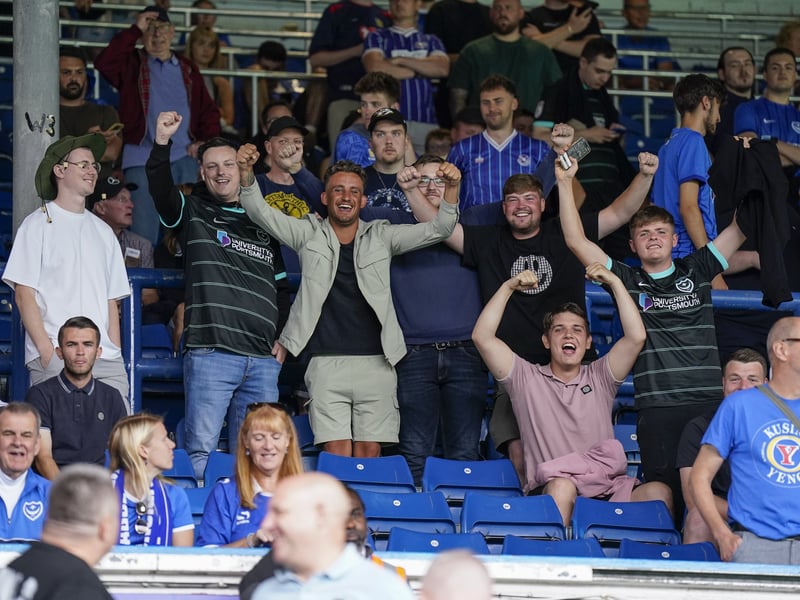 Pompey fans were in full voice on their side's Championship return at Leeds United.