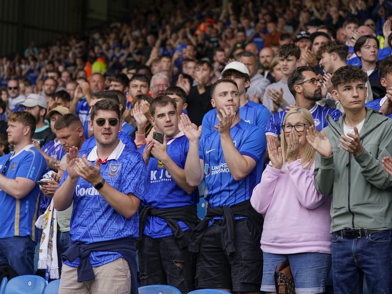 Pompey fans were in full voice on their side's Championship return at Leeds United.