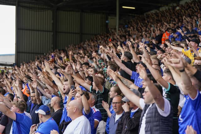 Pompey fans were in full voice on their side's Championship return at Leeds United.