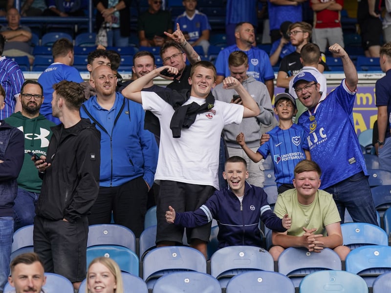 Pompey fans were in full voice on their side's Championship return at Leeds United.