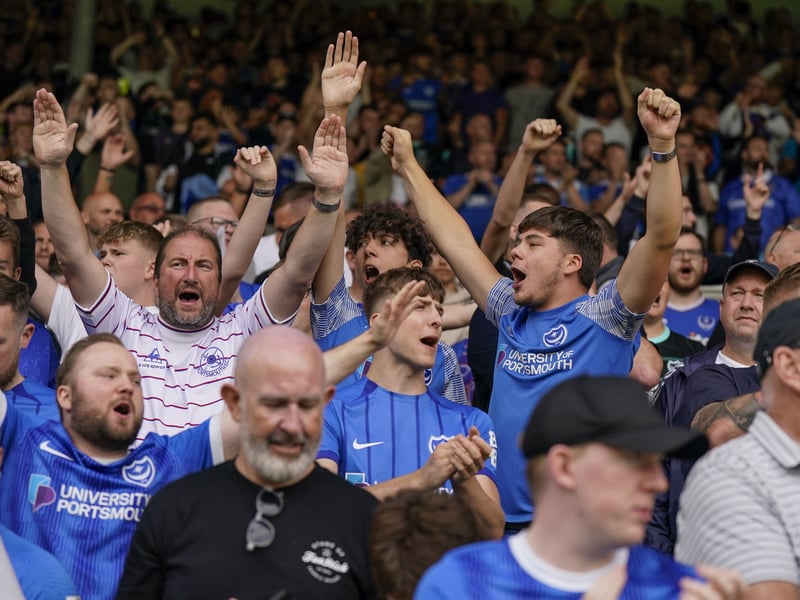 Pompey fans were in full voice on their side's Championship return at Leeds United.