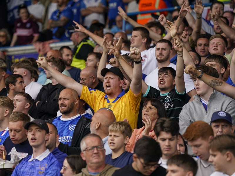 Pompey fans were in full voice on their side's Championship return at Leeds United.