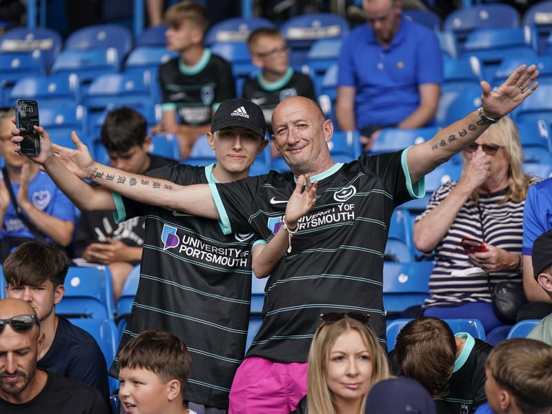 Pompey fans were in full voice on their side's Championship return at Leeds United.
