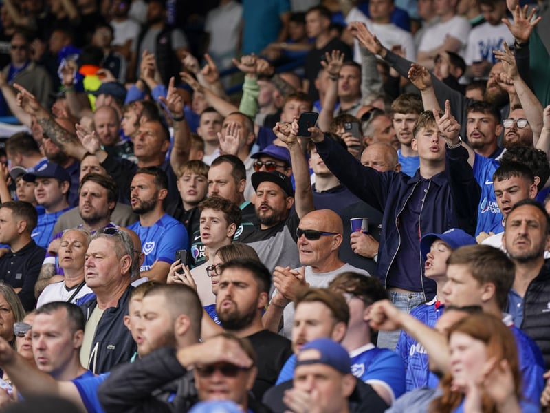 Pompey fans were in full voice on their side's Championship return at Leeds United.