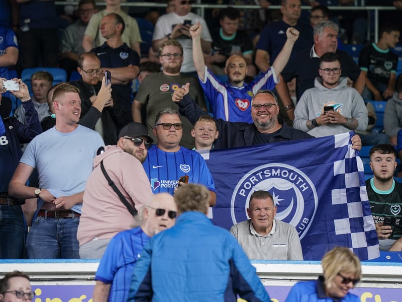 Pompey fans were in full voice on their side's Championship return at Leeds United.